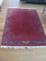 Wollteppich ca. 120 x 192 x 1.5 cm in dunkelrot/bordeaux