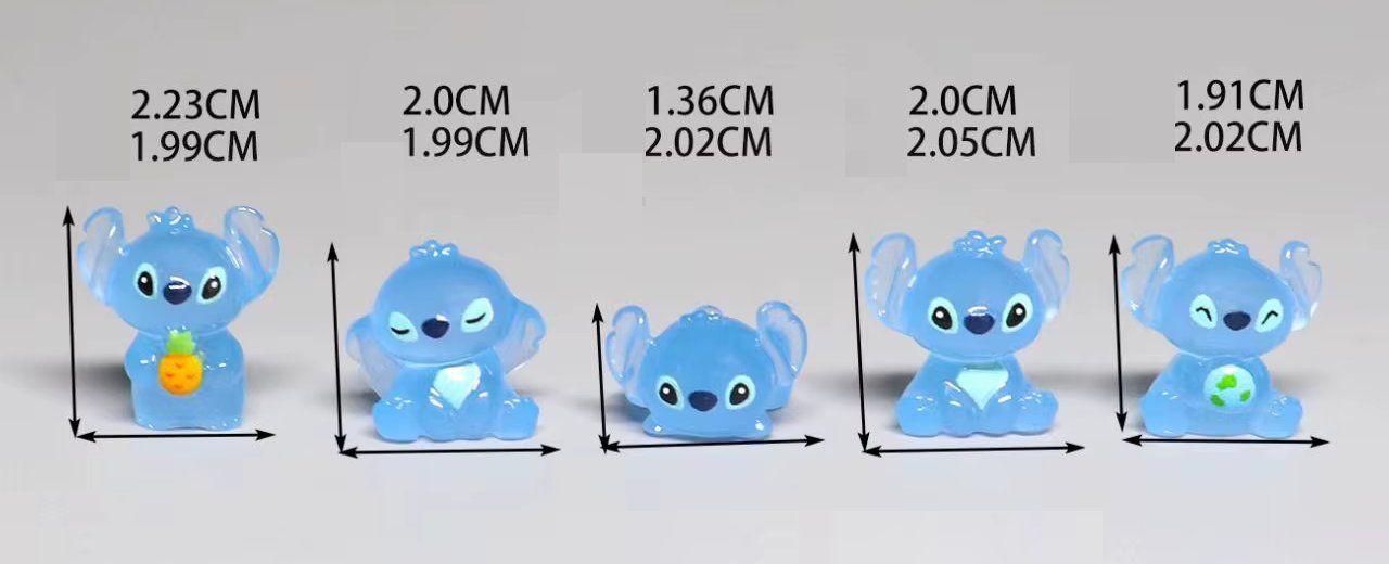 Statuette: 5 Stk. Leuchtenden Lilo & Stitch Figuren Set – Nuovo e nell'imballaggio originale da Uerkheim venduto da Kaufoption 3