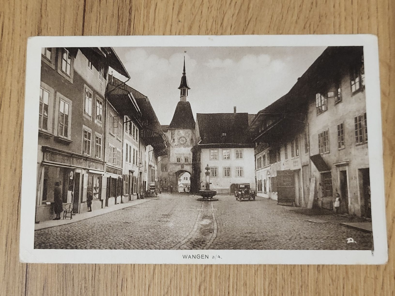 Cartoline postali: Alte Ansichtskarte Wangen a.A. mit Berner Tor – Usato da Allschwil venduto da Uhrenbinz