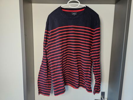 Herren Langarmshirt gestreift Gr. XXL