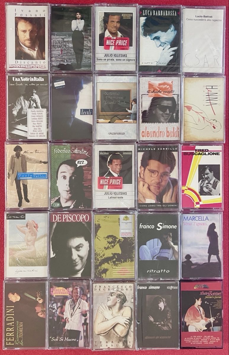 Kompaktkassetten: 25 ital. Musikkassetten NEU viele versiegelt ITALIANO – Neu und originalverpackt aus Wädenswil von Buddha8