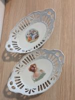Zwei Schalen Porzellan – Romantische Motive & Durchbruchrand