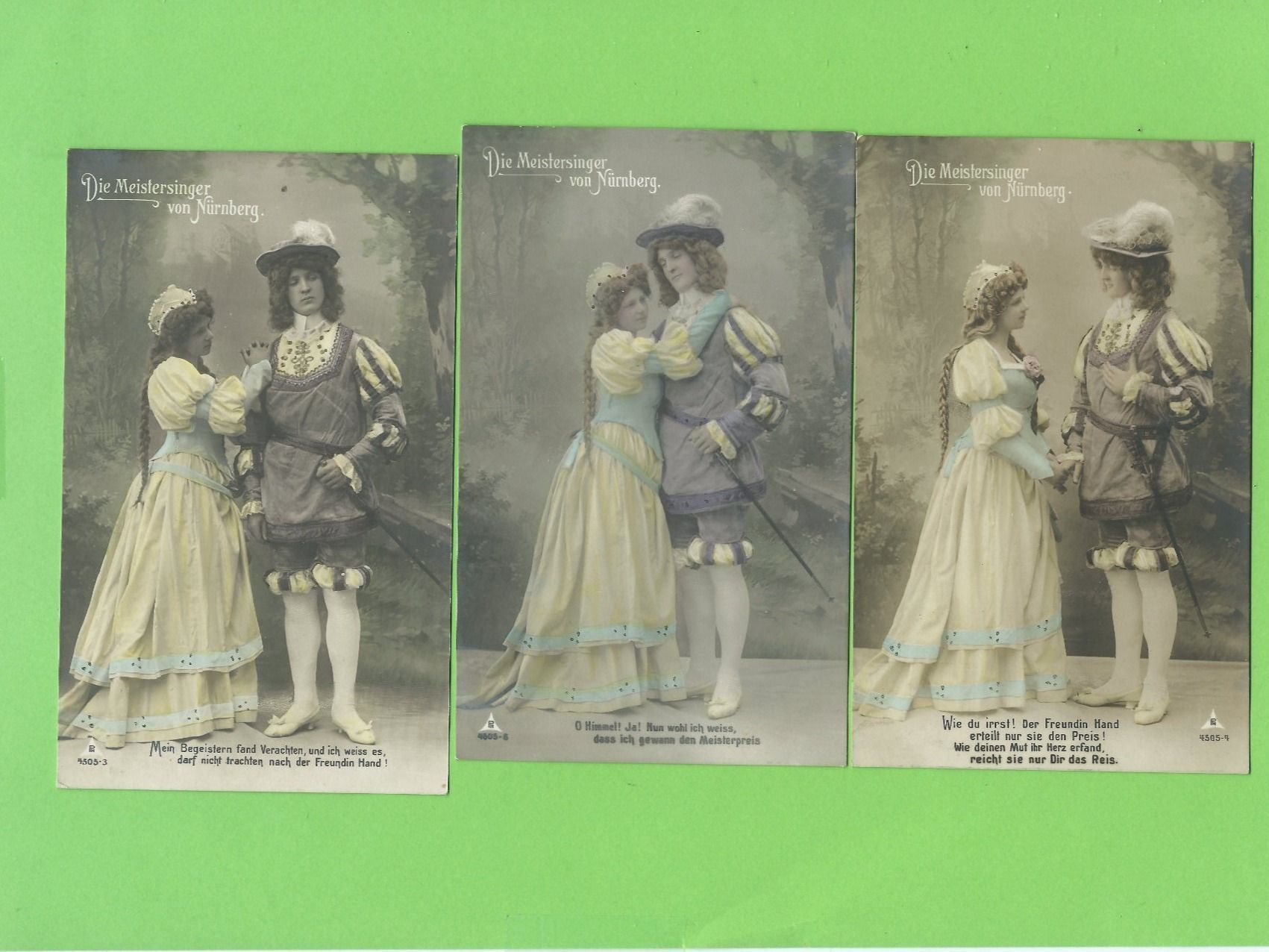 Cartoline postali: Die Meistersinger von Nürnberg, 5 AK – Usato da Zürich venduto da t24_de
