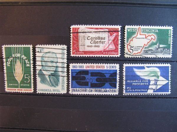 Tutti i francobolli: USA 1963 Commemoratives I gest. – Usato da Wil SG venduto da fva01