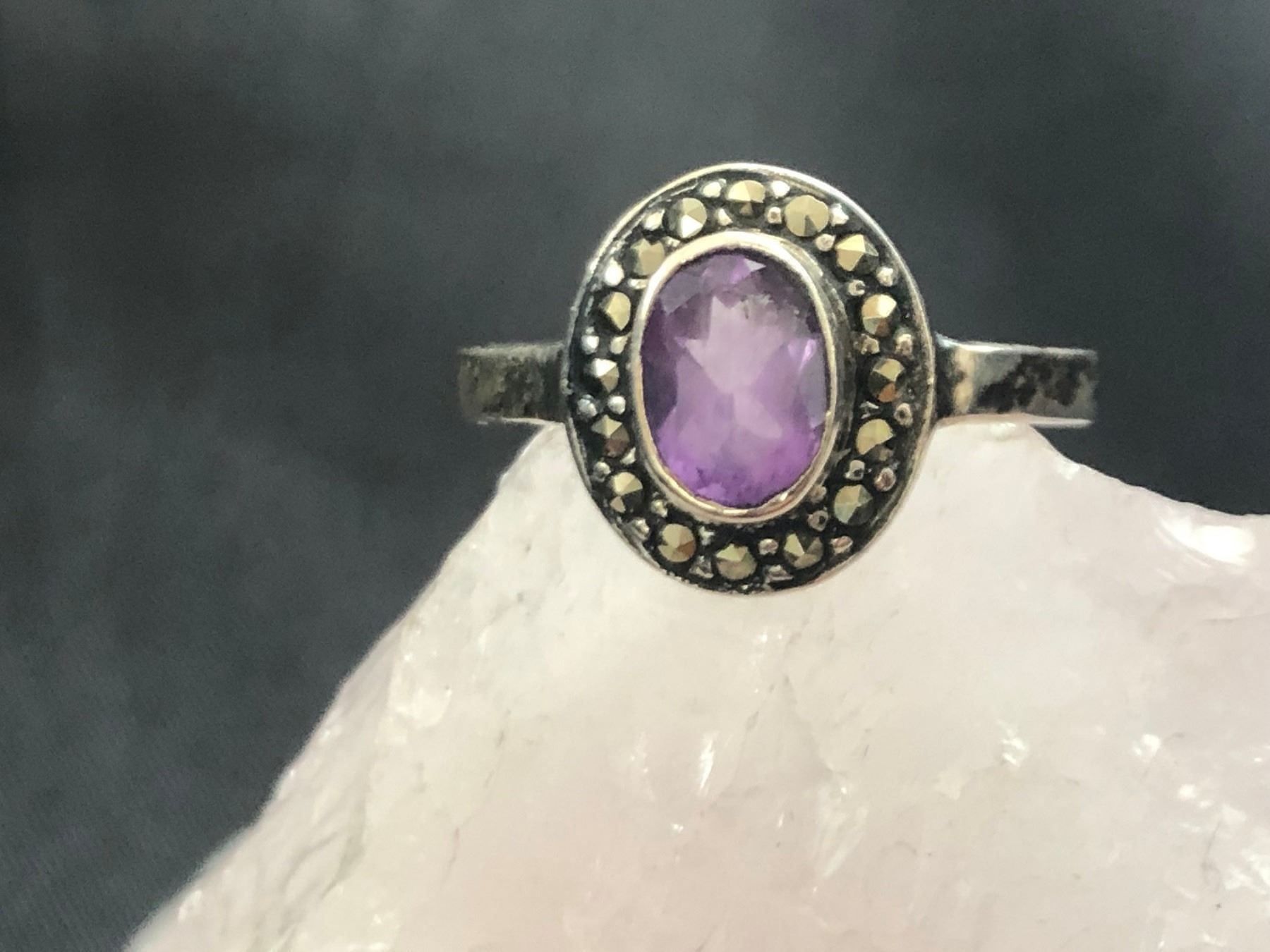 Anelli: Ring Silber 925 mit lila Stein – Usato da Istighofen venduto da Ringparadies