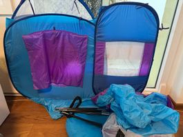 Bällebad mit Tunnel und Zelt für Kinder
