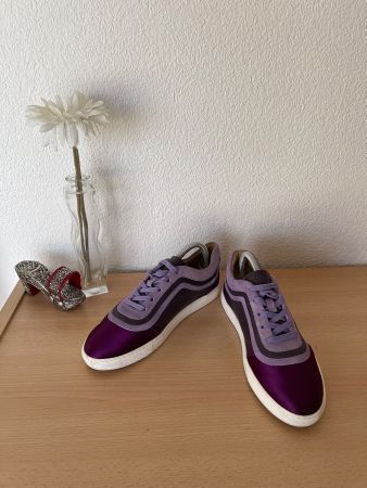 BALLY 39,5 Sneakers Suede Leder Satin Purple / NP 470CHF