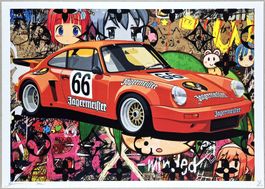 Death NYC Ed Pop Art Druck  "Jap. Anime Jägermeister Porsche