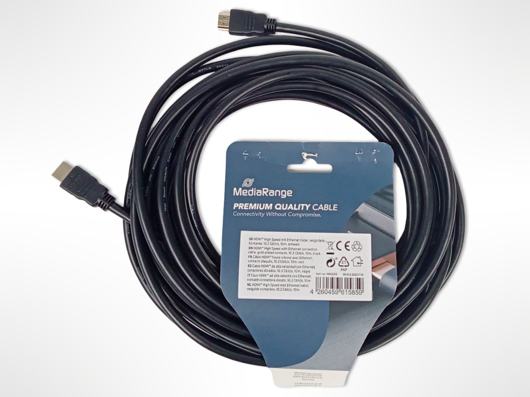 Cavi: MEDIARANGE HDMI 10m High Speed Ethernet-Kabel – Nuovo (secondo la descrizione) da Suhr venduto da Restwert_Suhr