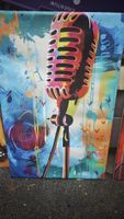 Set-Angebot: 3 stylische Leinwandbilder „Music & Colors“