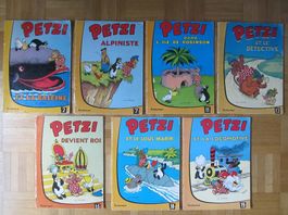 Lot de 7 anciennes BD Petzi, Hansen - Casterman (1966-1971)