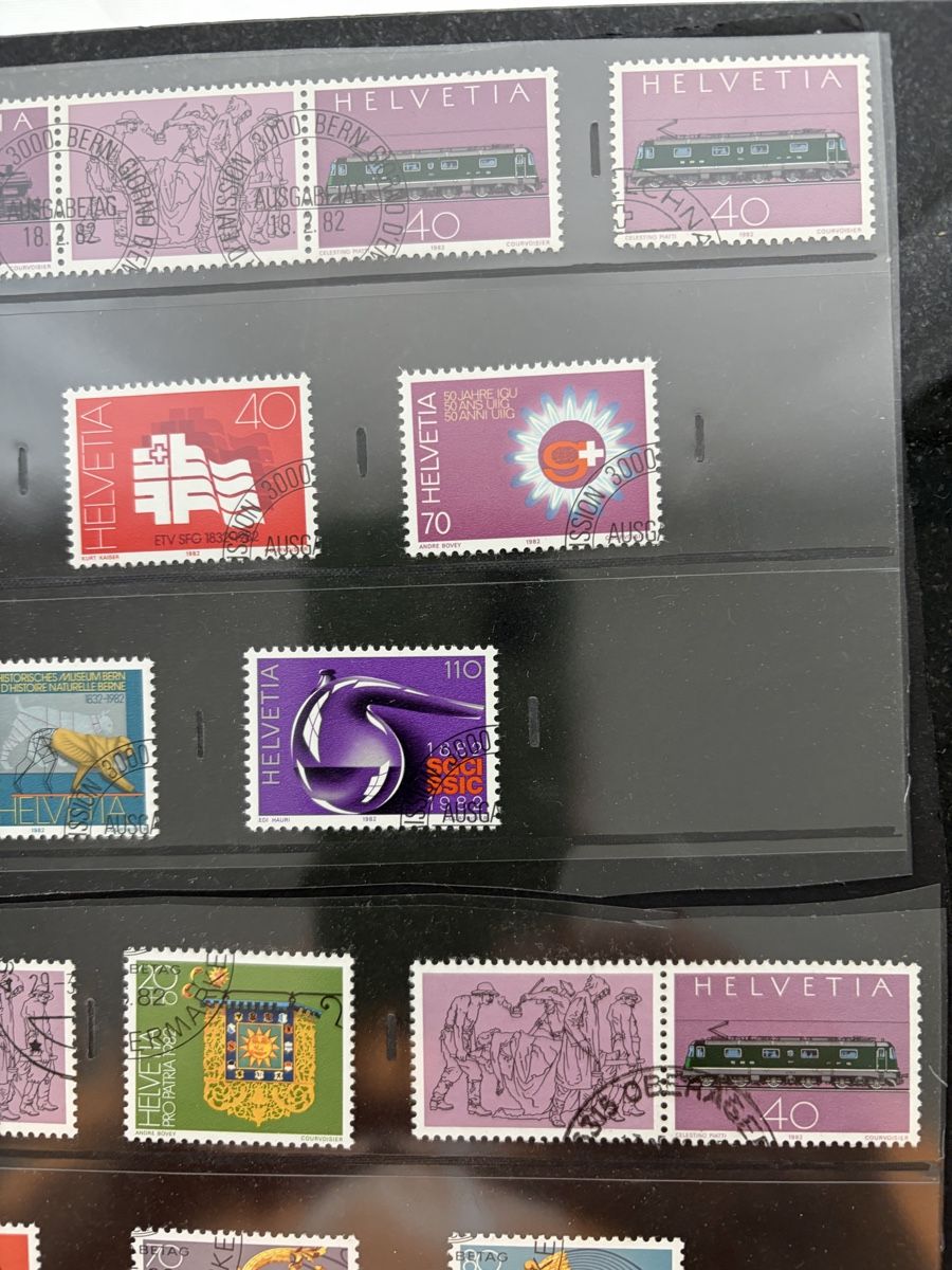 Tous les timbres: Jahressatz 1982 mit ETS PJ/PP/Werbemarken – D'occasion à Meierskappel par Hala03 4