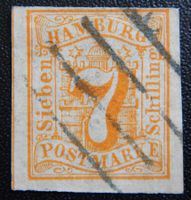 Hamburg Kat. 6 gest. 1859 Kat. 70 Euro