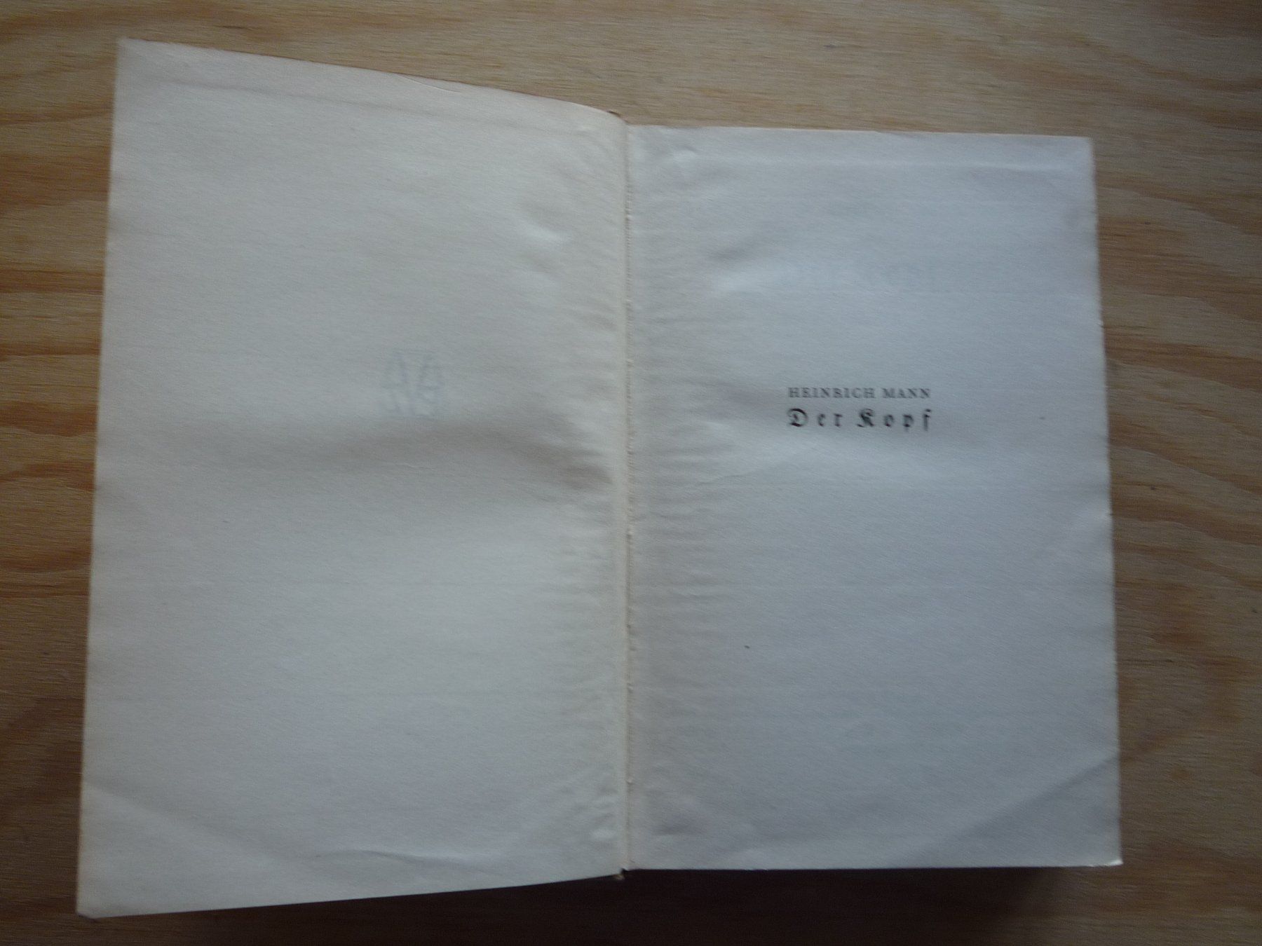 Livres: Heinrich Mann/Der Kopf, 1925 – D'occasion à Rieden SG par Brockehuesli 2
