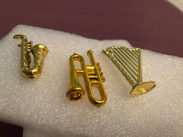 Goldfarbenene Miniaturen Musikinstrumente Deko Puppenstube,