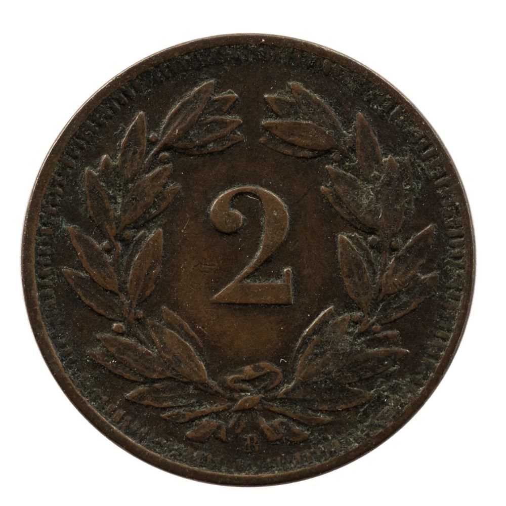 Tutti le monete: Schweiz / Suisse - 2 Rappen - 1907 – Usato da Rotkreuz venduto da Swiss-Coins 1