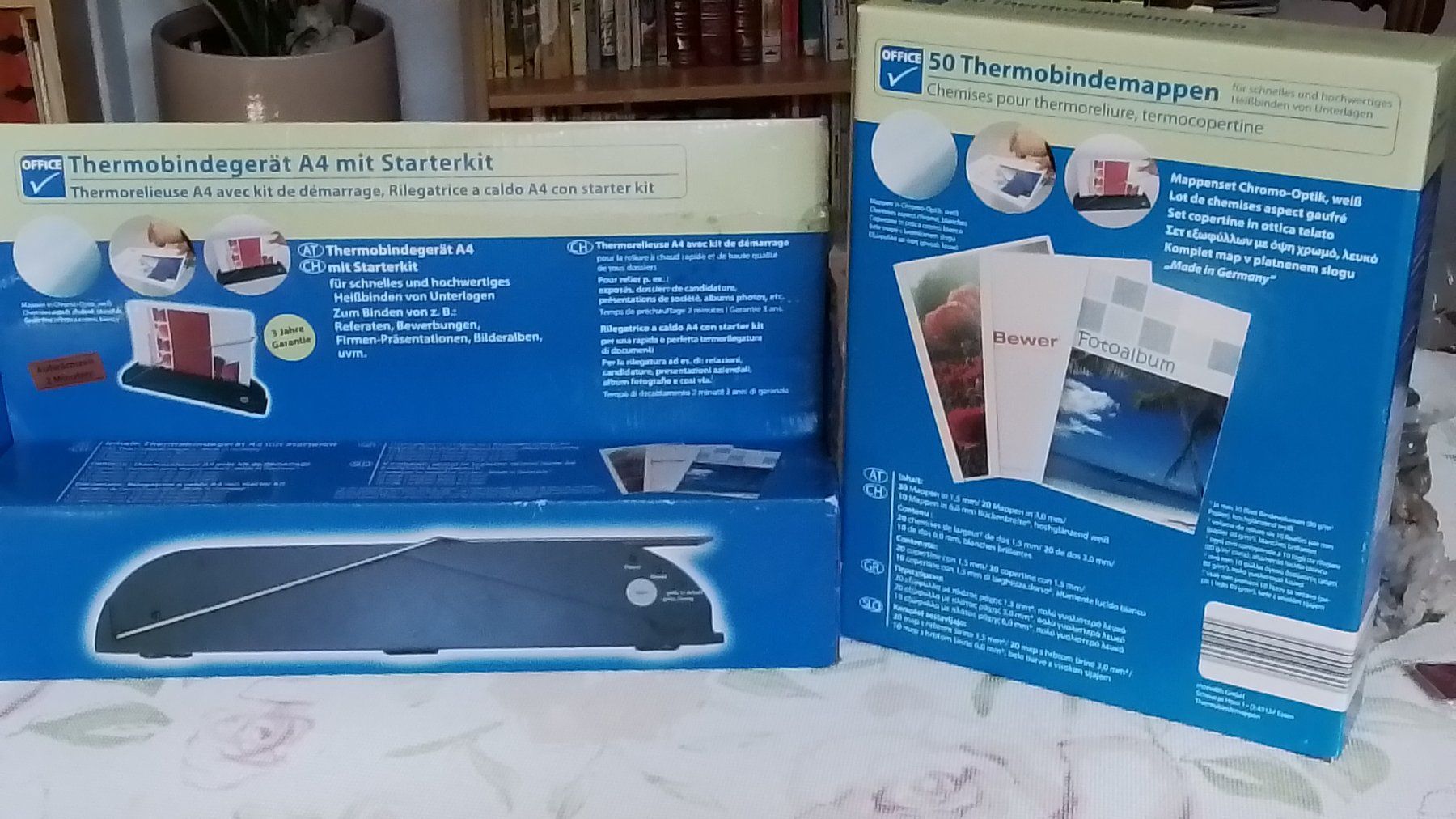 Bindegeräte: Büro Thermobindegerät A4 mit Starterkit & Mappen – Neu und originalverpackt aus Oberurnen von DVDL