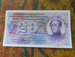 SUISSE  20  Francs  1976  (8599)  Billet