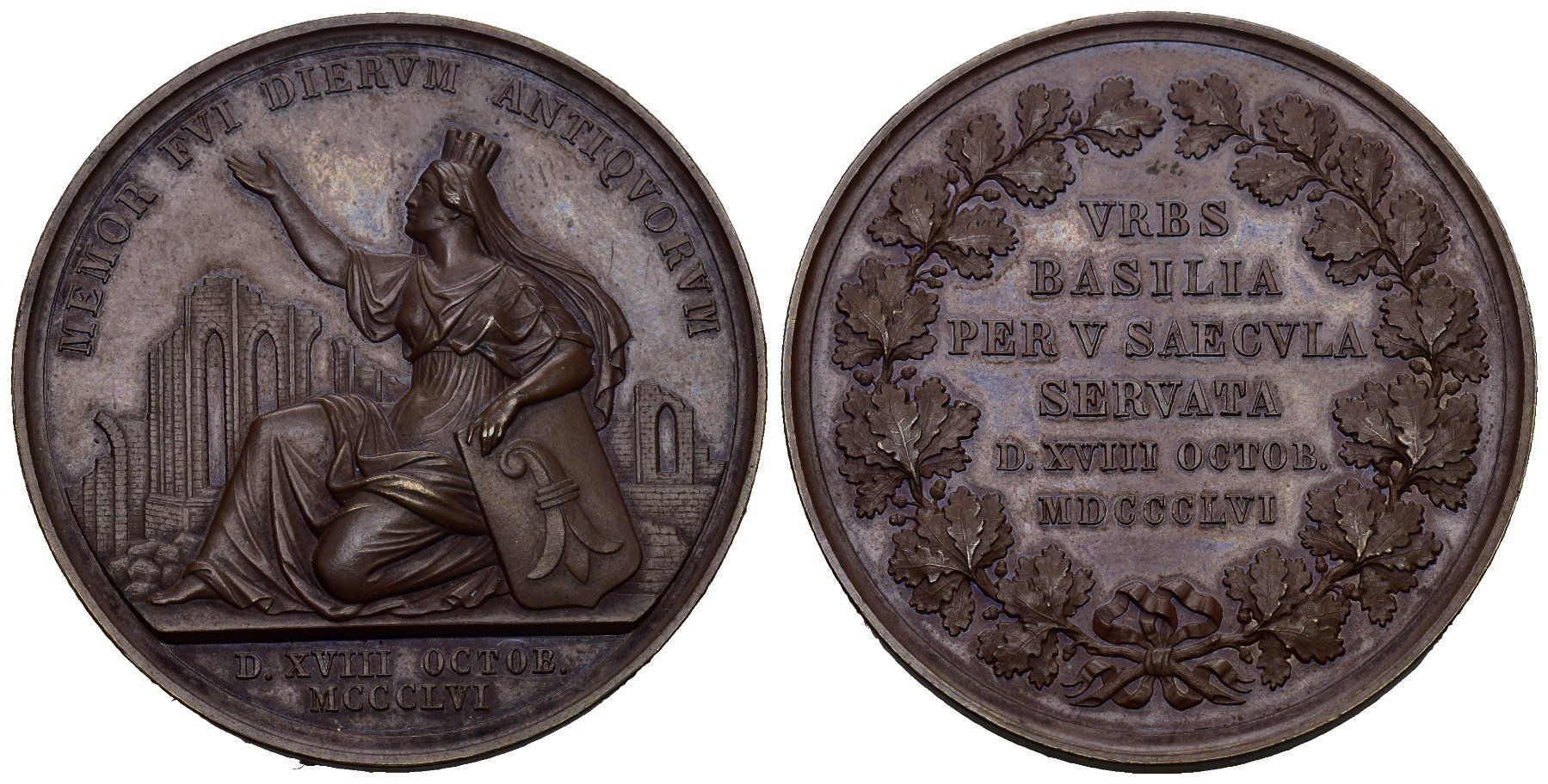 Medaillen: Basel 1856 – Gebraucht aus Bern von numismatictops