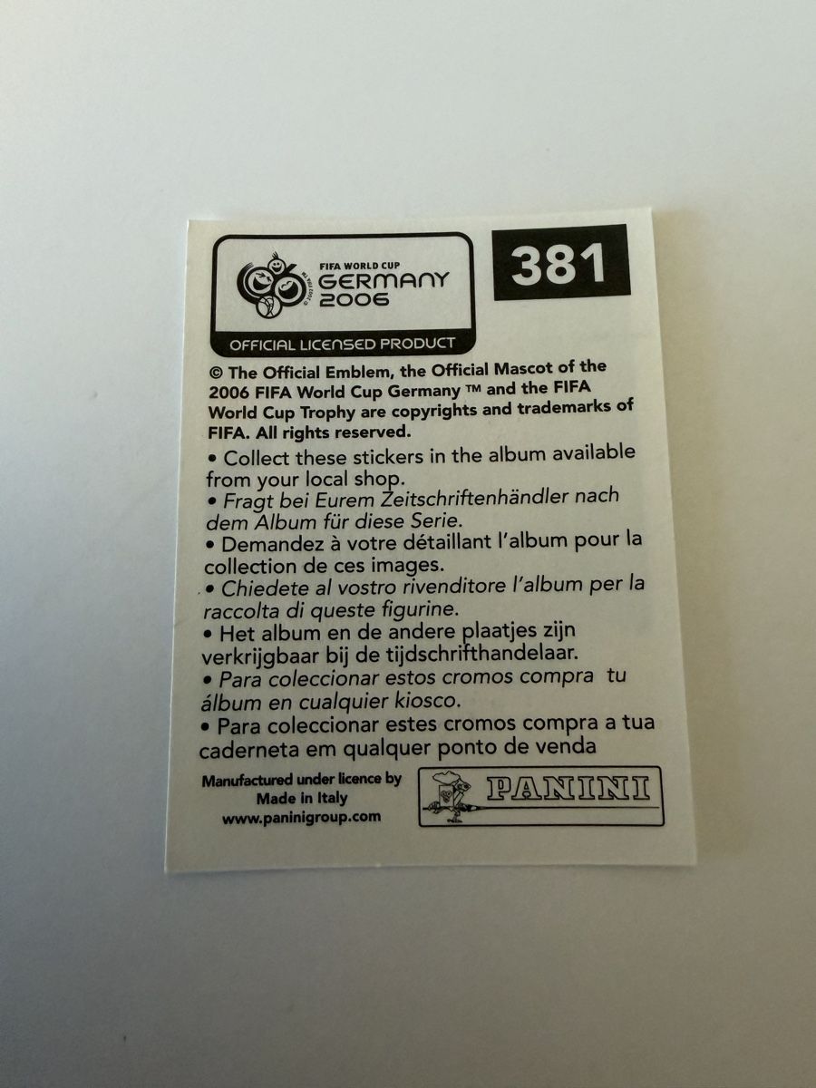 Panini Carte collezionabili: Panini Cafu 2006 – Nuovo (secondo la descrizione) da Treyvaux venduto da goali1fcea 1