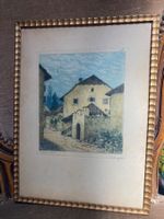 Gravure Gravur Eppan signé signiert