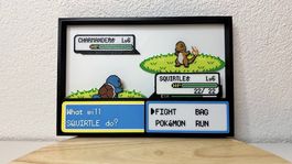 Pokemon 3D Gameboy KampfAnimationsbild  Deko für echte Fans