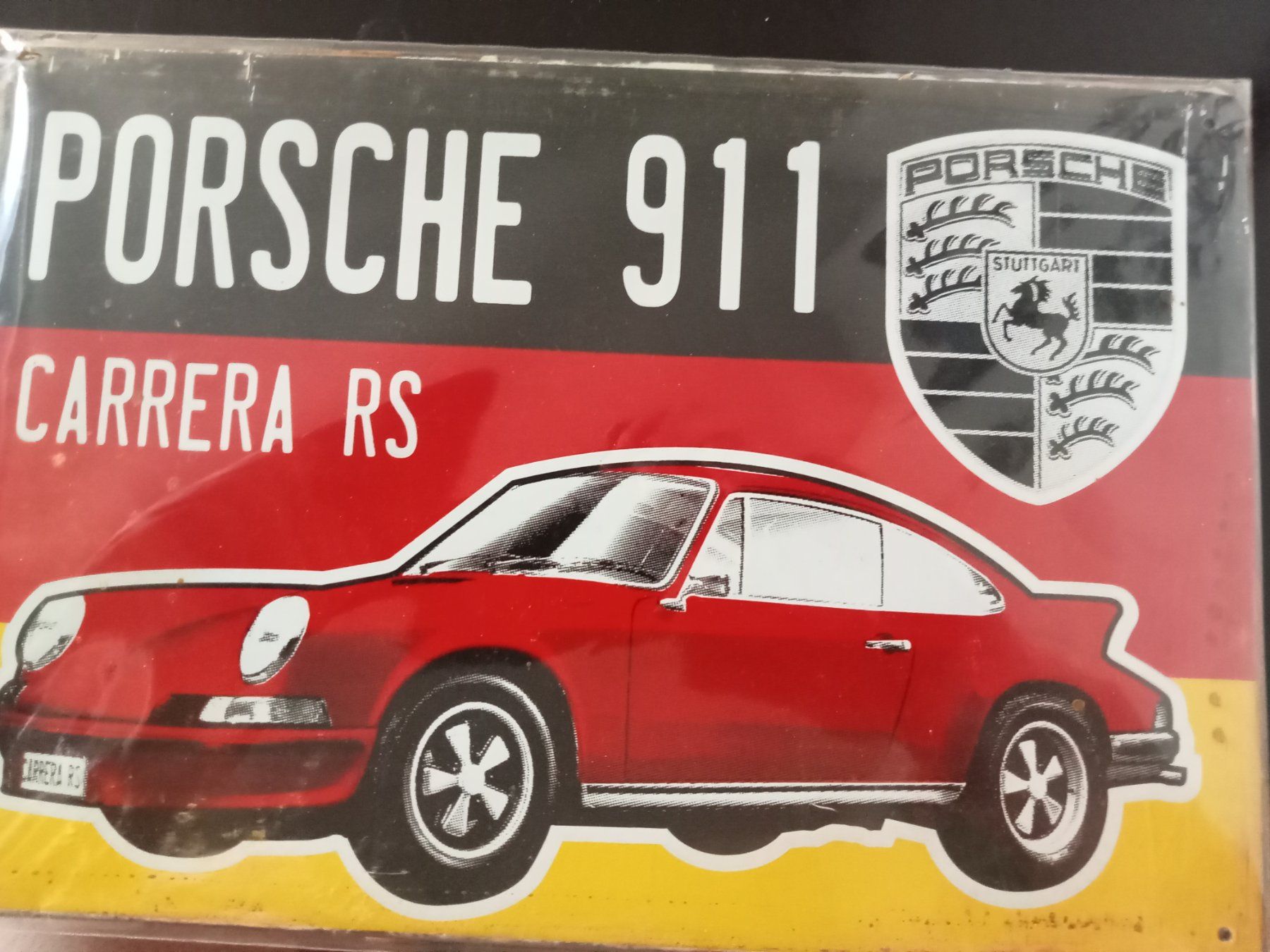 Insegne: Rusty Blechschild-PORSCHE911.rot – Nuovo e nell'imballaggio originale da Rupperswil venduto da big-one-sale