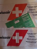 Biglietti aerei vintage Swissair documenti originali
