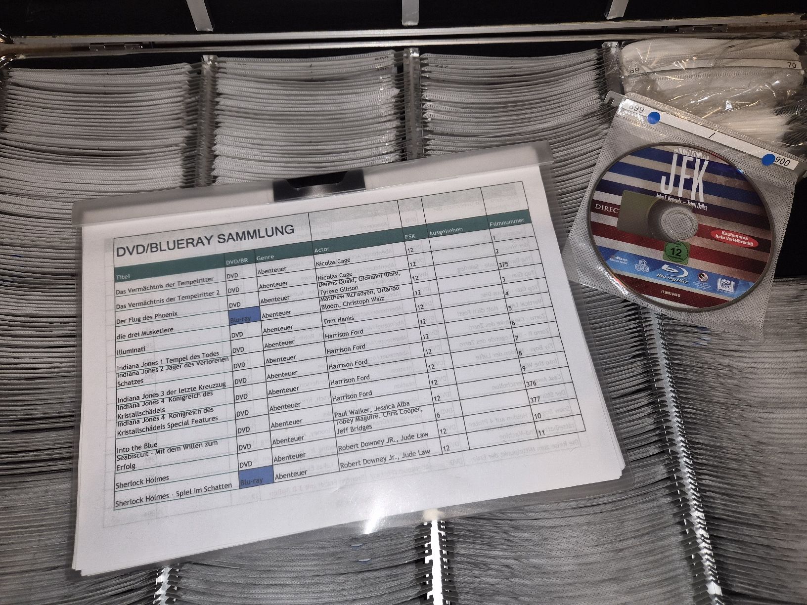 Tutti i DVDs: 900 DVD Bluray Sammlung mit Liste – Usato da Dottikon venduto da Egofall 2