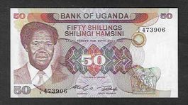 Uganda  50  Shilingi  Bankfrisch