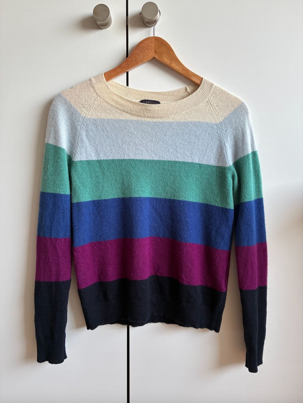 Caroll Maglioni & Felpe: CAROLL 100% KASCHMIR-PULLOVER XS, GESTREIFT – Nuovo (secondo la descrizione) da Honau venduto da olya_i