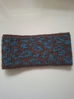 Stirnband handgestrickt, doubleface, beidseitig tragbar