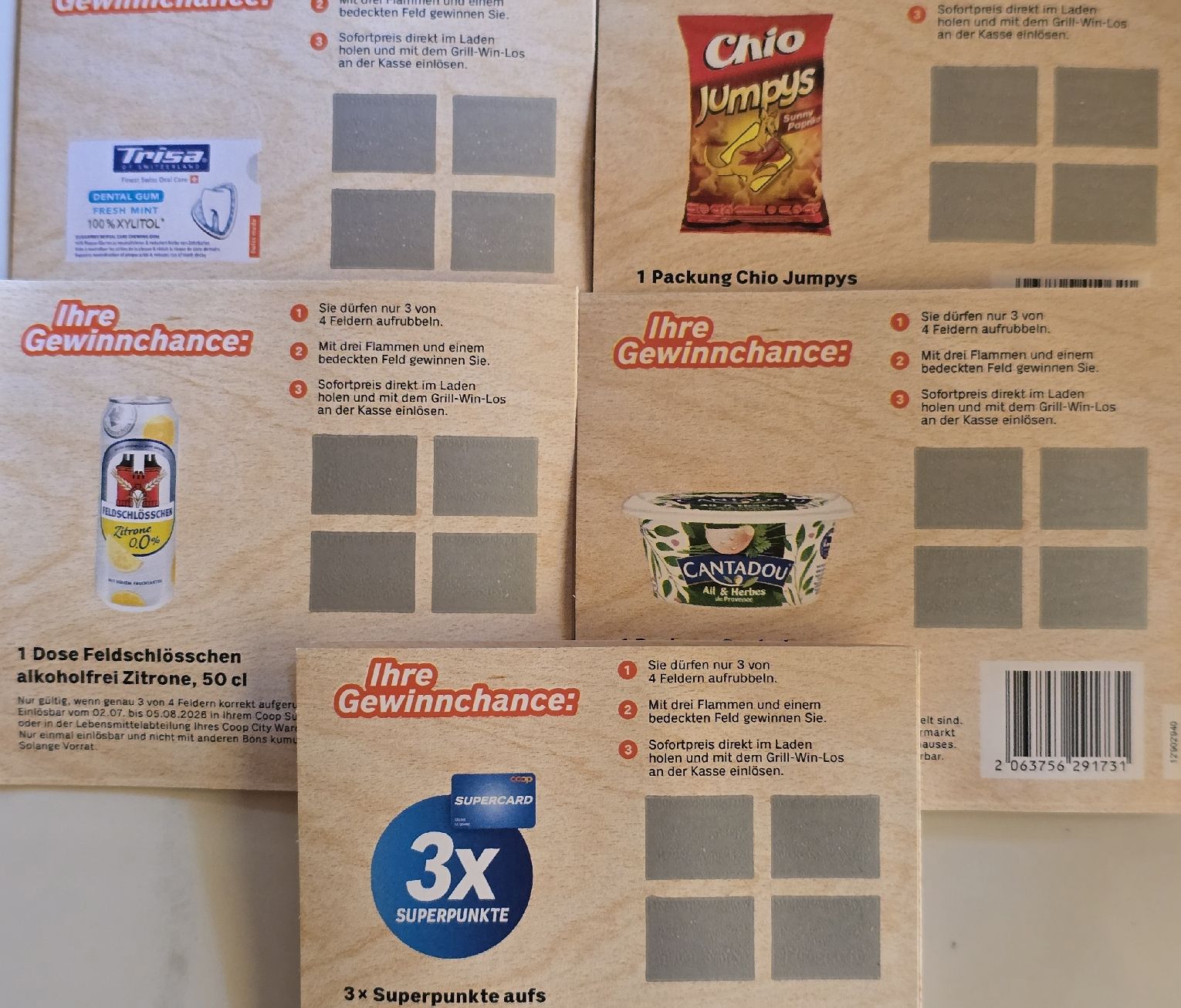 Coop Sammelmarken & -punkte: 5x COOP GRILL WIN ungeöfnet – Neu (gemäss Beschreibung) aus Eschen von Hab3 1