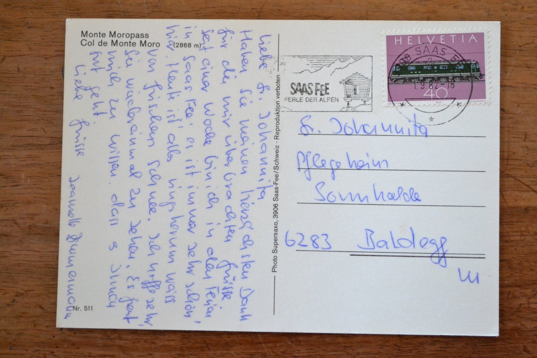 Cartoline postali: AK Monte Moropass VS – Usato da Beinwil am See venduto da kajak55 1