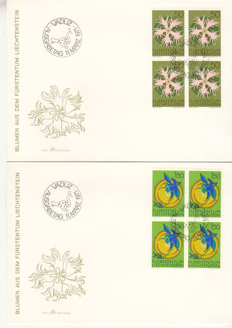 Tutti i francobolli: LBK 476 - 479 im 4er-Block FDC – Usato da Bürglen TG venduto da StampGraf 2