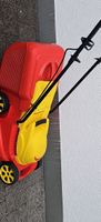 Elektro Rasenmäher rot gelb gebrauchter Zustand