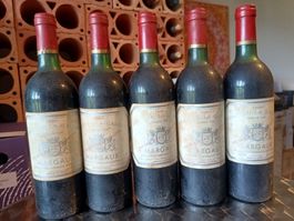 5 Fl. Château La Galiane, Margaux AC, Bordeaux, 1980