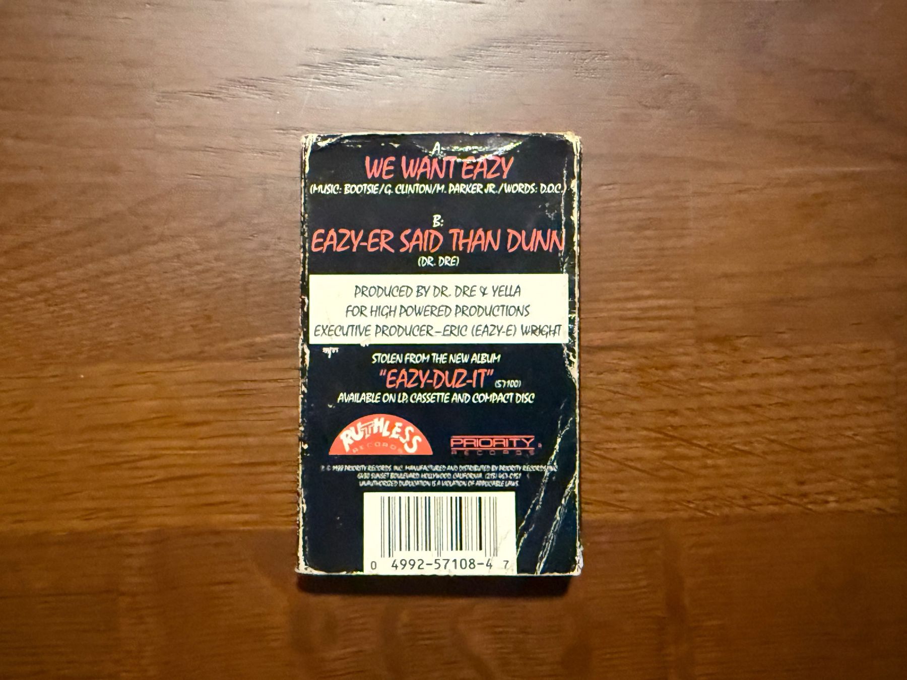 Cassettes audio: Cassette Eazy-E "We Want Eazy" 1992 Priority Records – D'occasion à Delémont par cpop 2