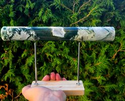 💚🌿 Moosachat Armbandhalter mit natürlicher Druse ✨