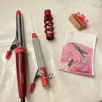 Philips Lockenstab mit zwei Aufsätzen pink