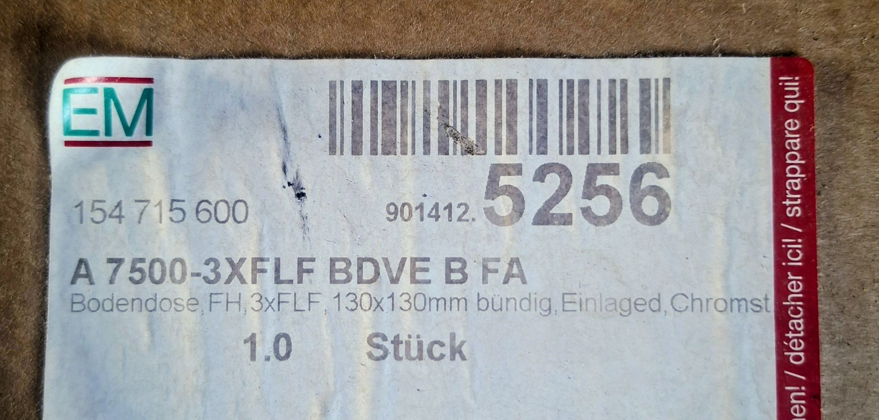 Feller Stecker: Feller Bodendose  – Neu und originalverpackt aus hefenhofen von mauriz 2