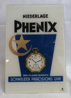 Werbung Werbetafel Werbeschild Uhren Uhrenwerbung Phenix