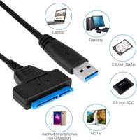 Adapter USB 3.0 zu SATA Kabel 2,5" Festplatte PC Laptop
