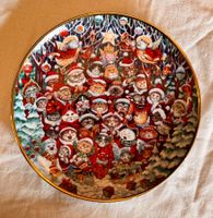 Franklin Mint Santa Claws Bill Bell Katzenteller
