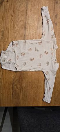 Langarm Body Hust & Claire beige Gr 62 / Bambus Viskose