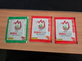 EURO EM 2008 Sticker Pakete Panini 3 Stueck Tüten Schweiz...