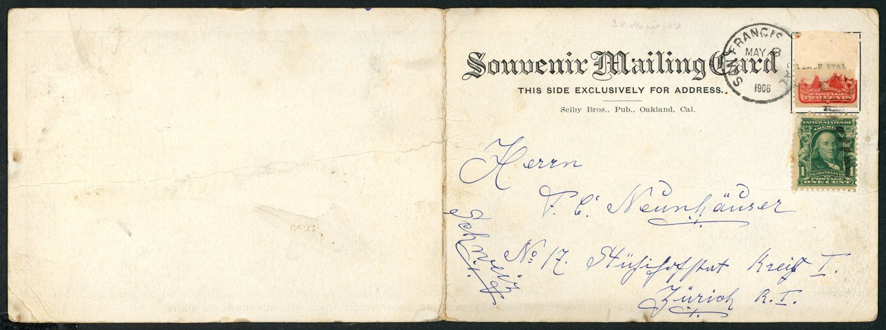 Cartoline postali: Erdbeben 1906 San Francisco – Usato da Opfikon venduto da Pritt04 1