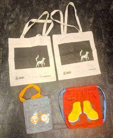 Set von 4 Stofftaschen/Beuteln, Sommer, Top Zustand!