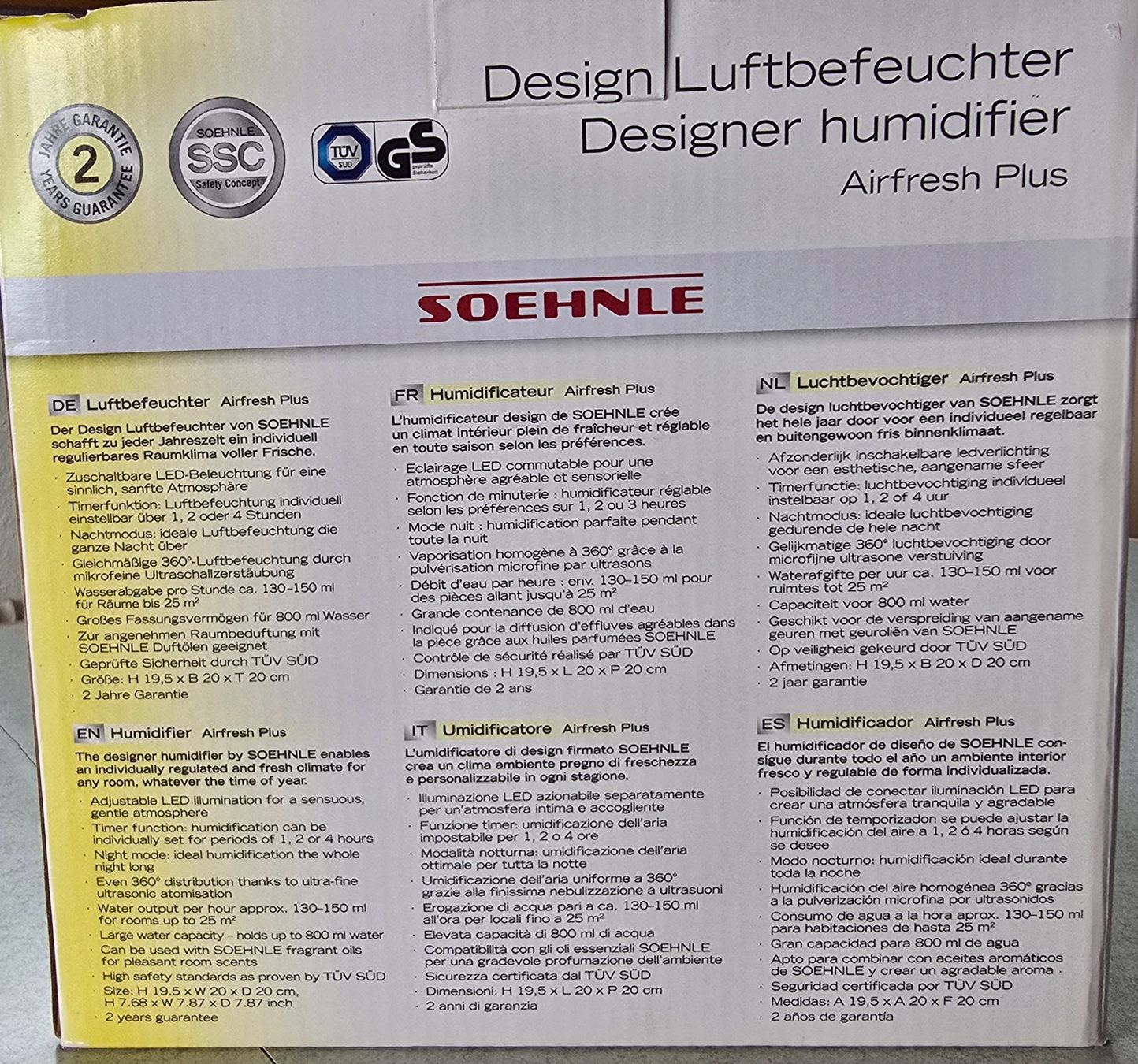 Luftbefeuchter: Luftbefeuchter SOEHNLE – Neu und originalverpackt aus Goldingen von Abendblume 3