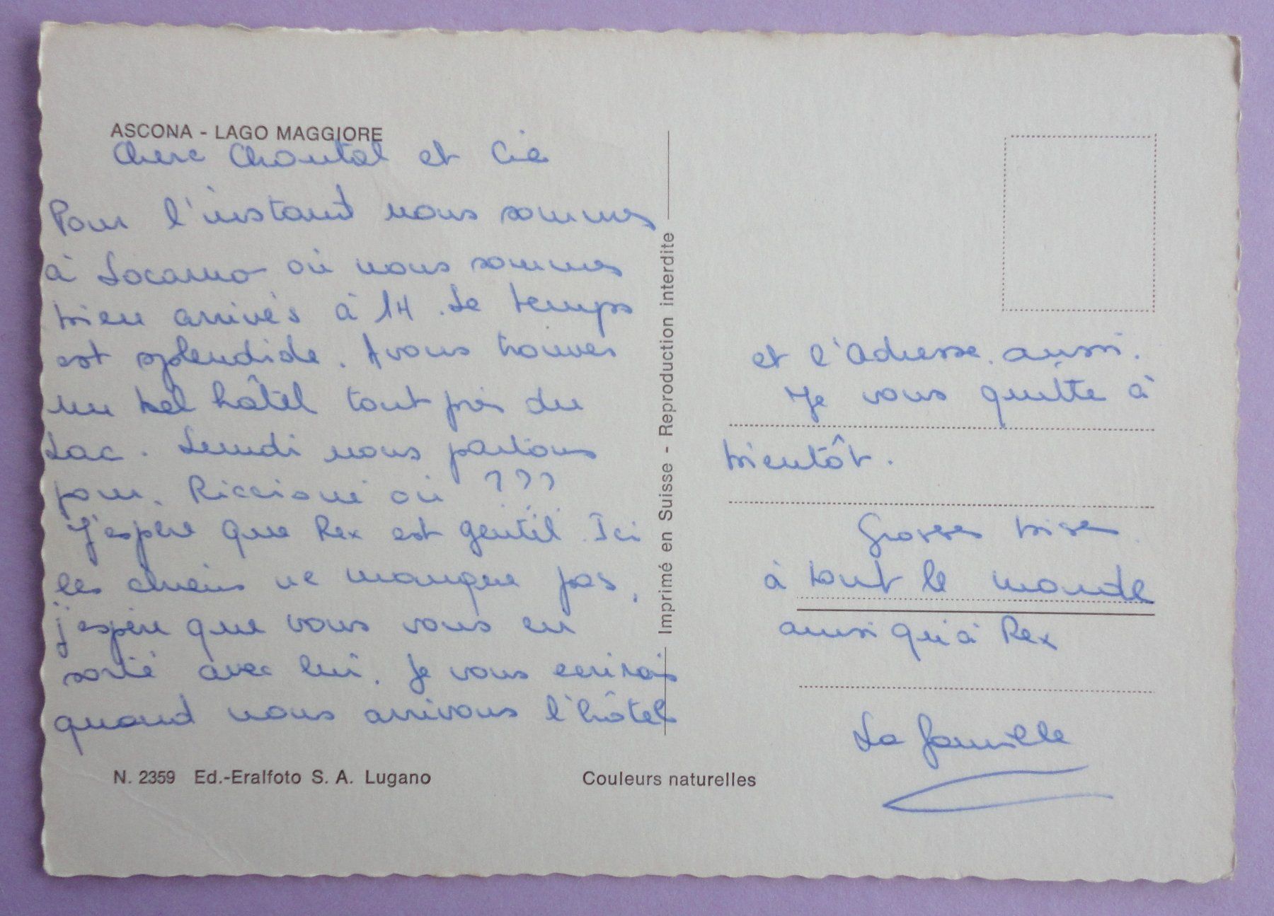 Cartoline postali: Ascona - Lago Maggiore – Difettoso da Fétigny venduto da Billy2miny 1